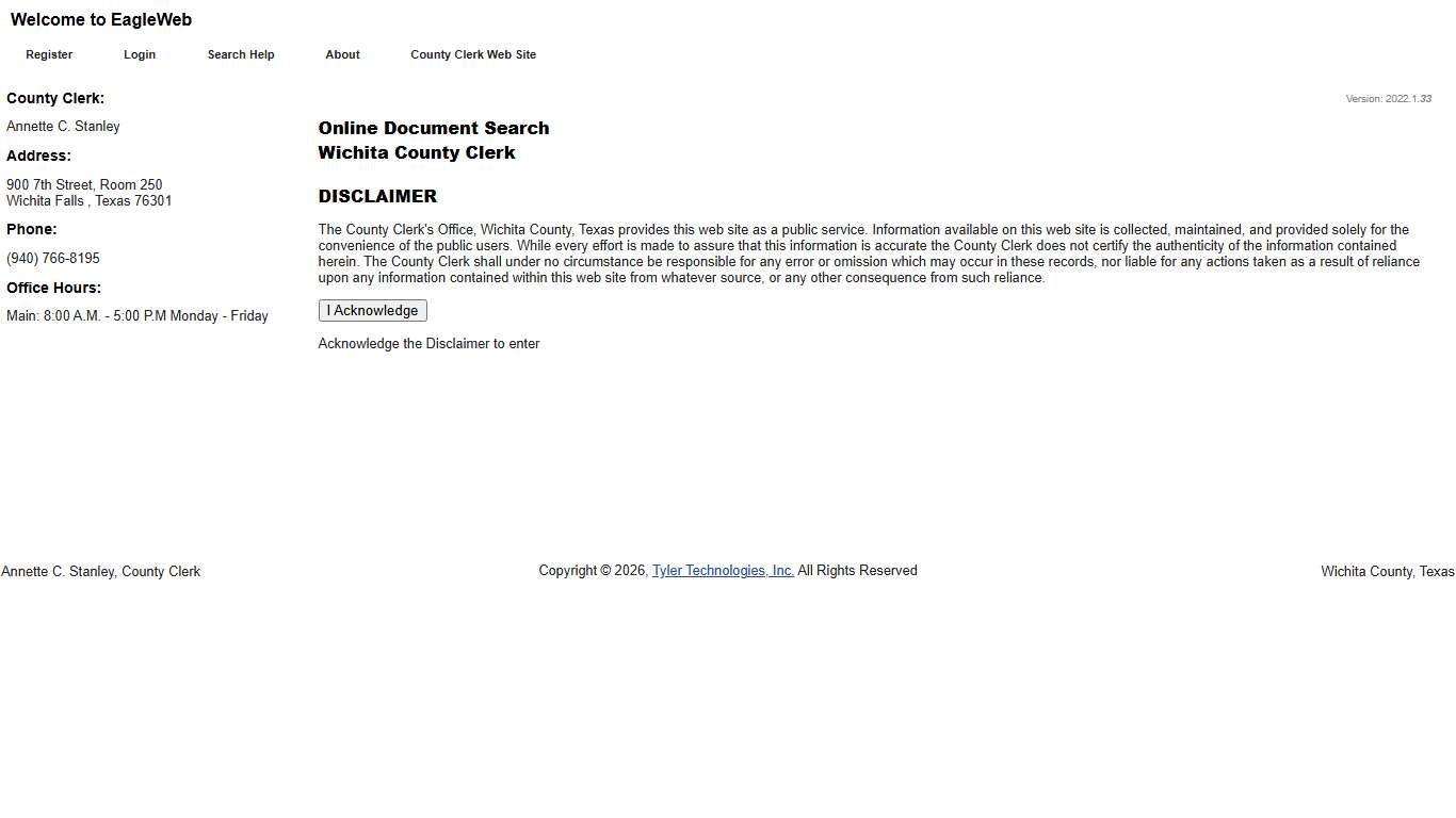 Wichita County County Clerk Online Document Search